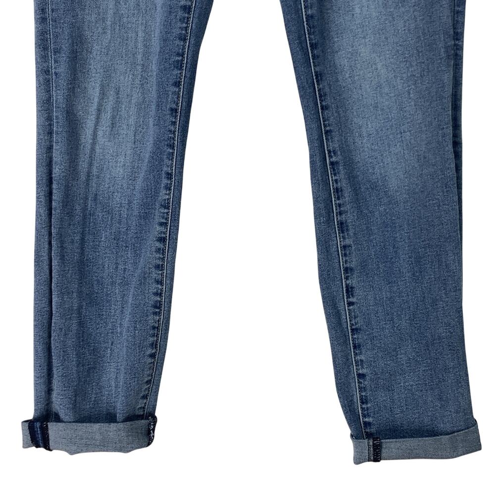 Ashley Mason Jeans Womens‎ 5 Blue Denim Slim Cuffed Gathered Waist Accent - Picture 3 of 9